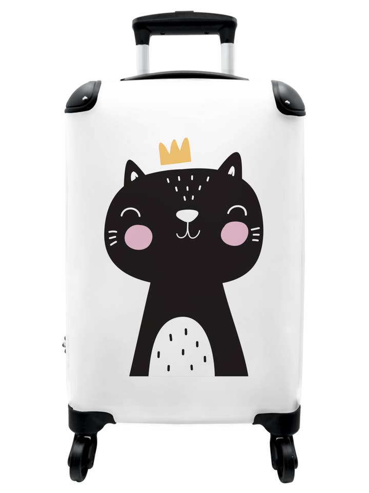 Koffer - Kat - Kroon - Kinderen - Illustratie voor wholesale door MuchoWow