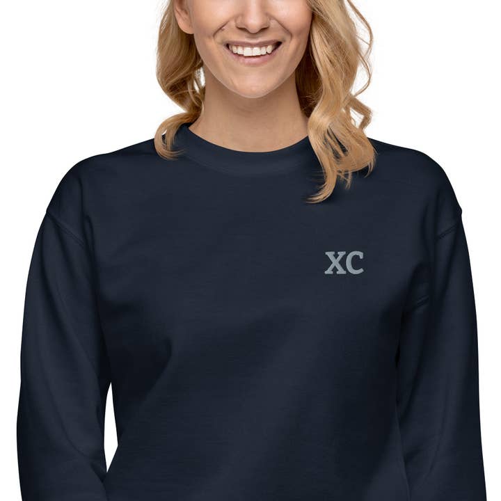 Unisex Premium Embroidered Sweatshirt - XC - Cross Country for wholesale by un.sus.tain.a.ble equestrian