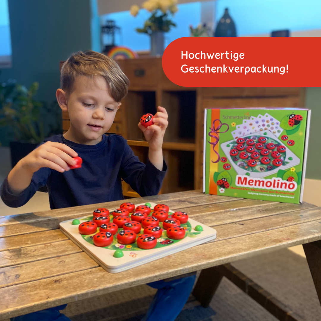 SCHMETTERLINE – Großhandel Holzspielzeug – Kinder – "Memolino" Holz-Memo-Spiel ab 3 Jahren7