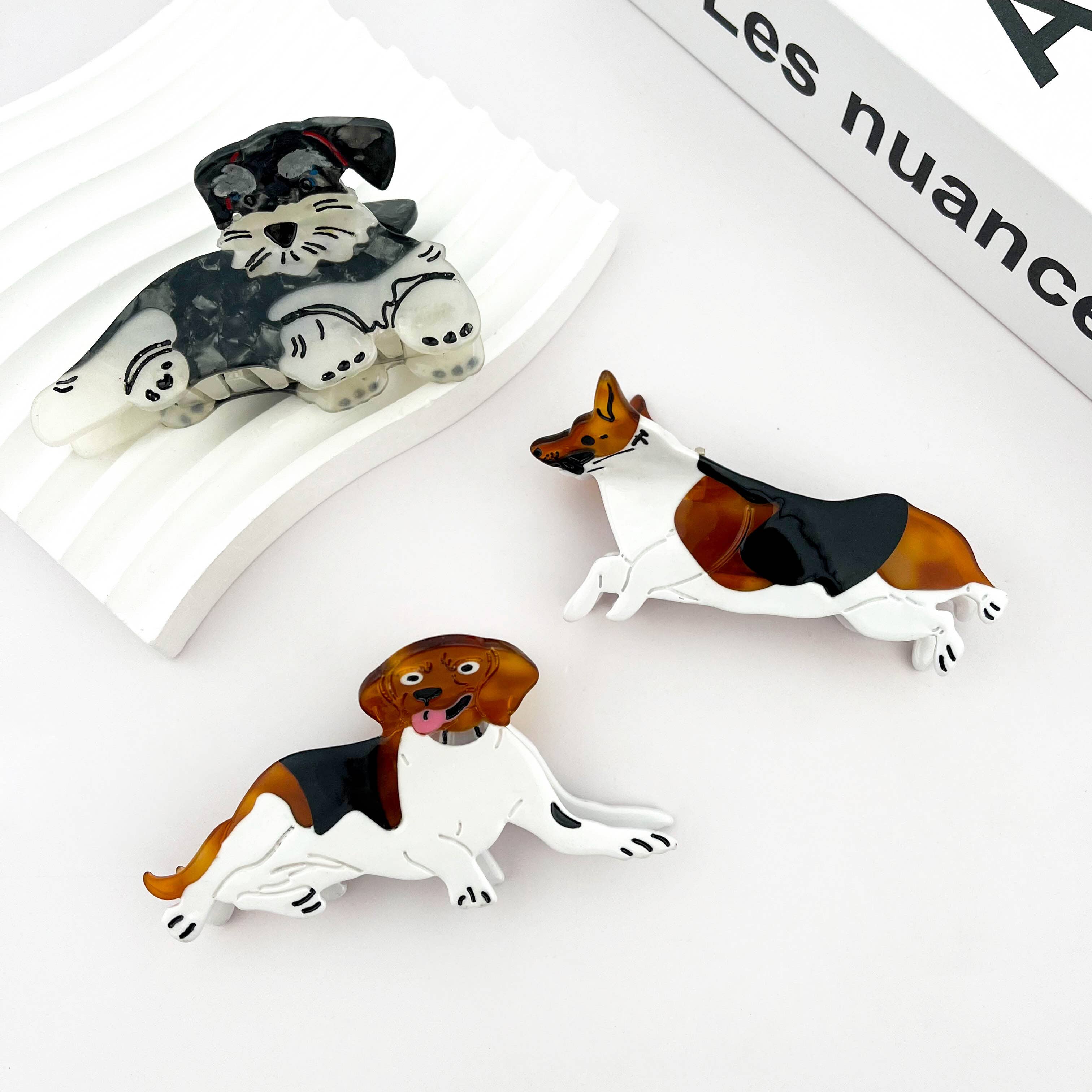 TheDivaSoap – wholesale Hårklämma - Dam – Acetat Hund Kloklämma, Schnauzer Corgi Hårklämma4