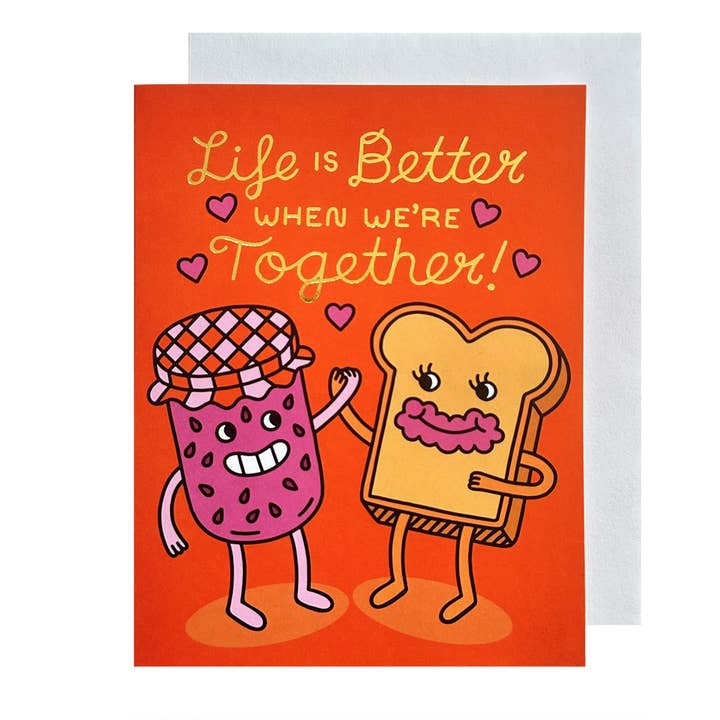 Life Is Better Toast & Jam Love Card por atacado de The Social Type