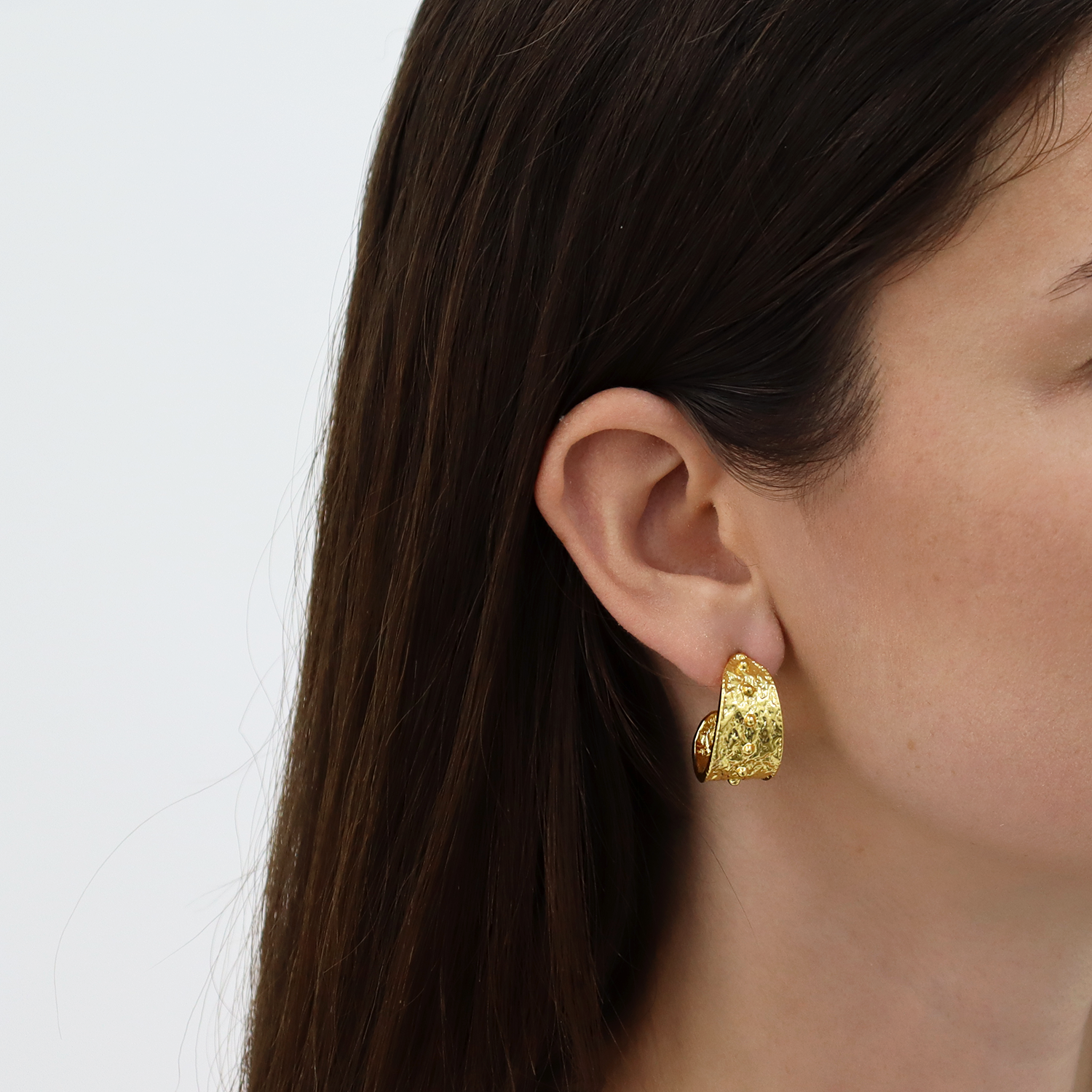 KARINE SULTAN - Wholesale Hoop Earrings - Mini Dots Hoop Earrings1