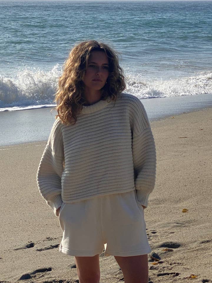 Na Nin – Engroshandel Pullover - Dame – Romy strikket alpaka-ballonærmet sweater