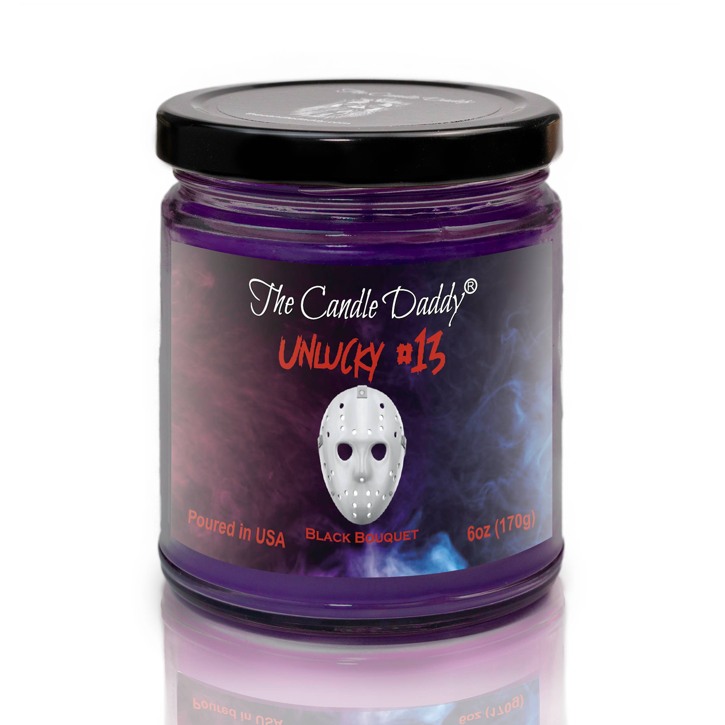 The Candle Daddy - Wholesale Jar/Filled Candle - Halloween Candle -UNLUCKY #13 - BLACK BOUQUET HORROR MOVIE