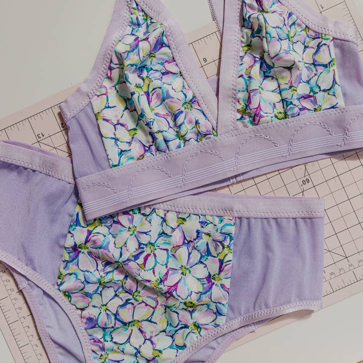 Madalynne Intimates - Wholesale Bralette - Women's - Barrett Ready Made Bralette: Very Peri + Chartuese 5