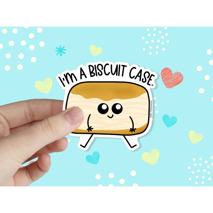I'm a Biscuit Case Vinyl Sticker for wholesale by Hello Mosswood