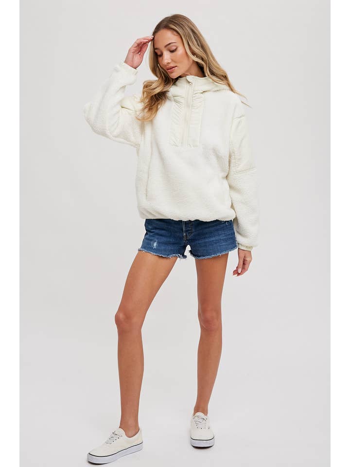 Bluivy - Wholesale Hoodie - Women's - FAUX SHEARLING CONTRAST HOODIE7