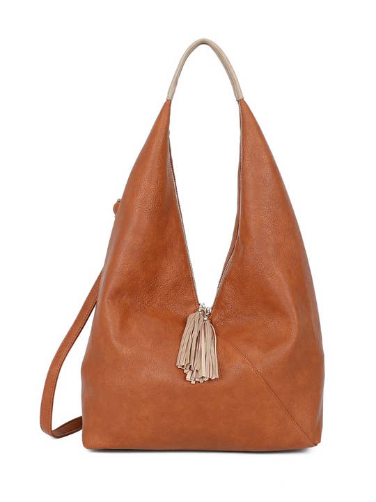 Quaste Reißverschluss PU Leder Lässige Hobo Schultertasche für den Großhandel von Ellas Trading