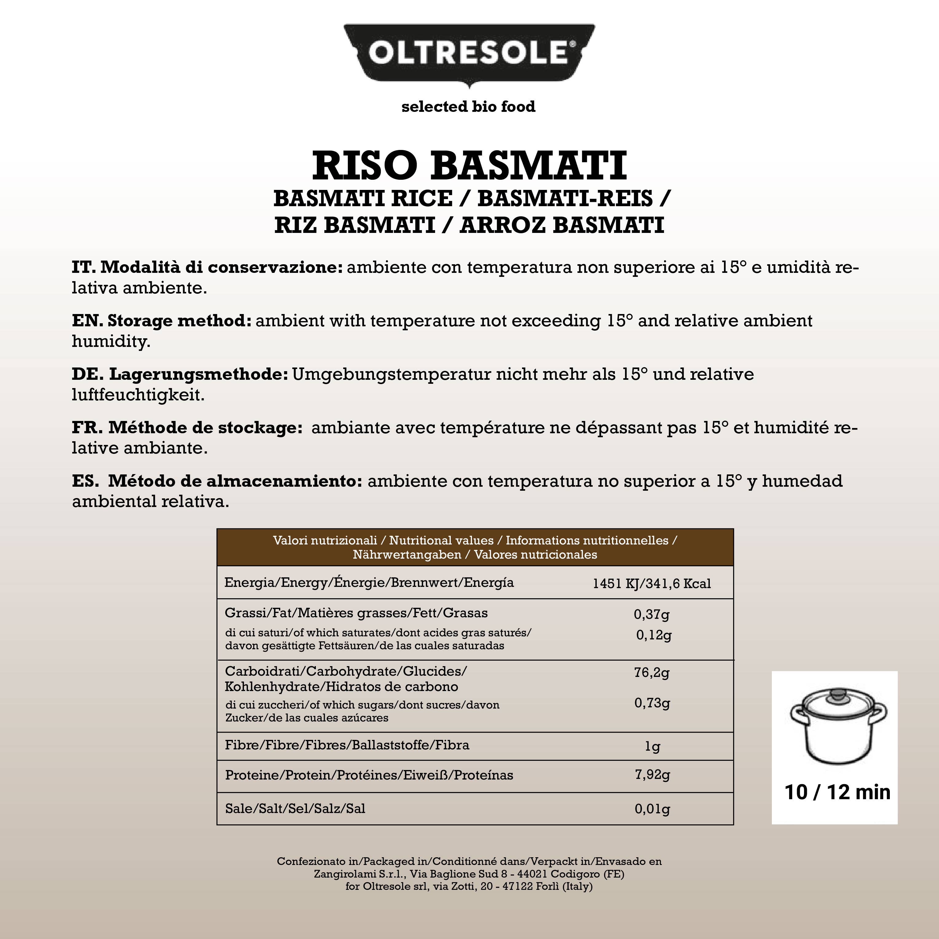Oltresole - Wholesale Rice - BASMATI RICE 500 g3