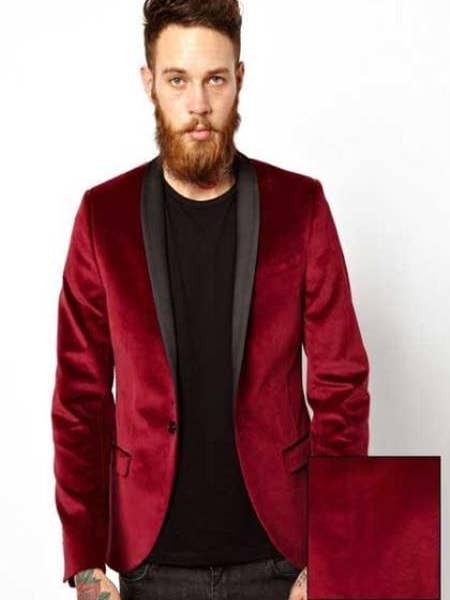 Tuxedo bordeaux et doré pour la vente par Alberto Nardoni