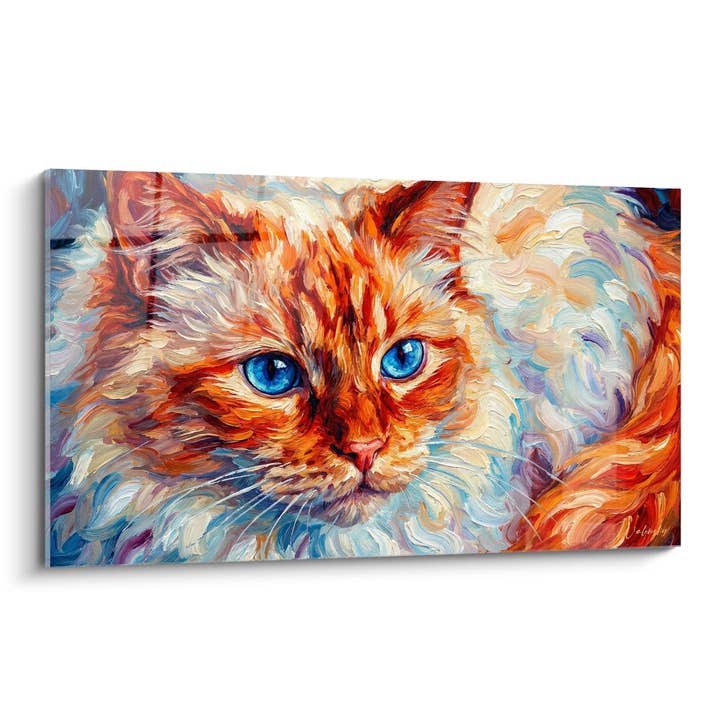 Himalayan Expressieve Kat Schilderij - Kleurrijke Olieverf - Himalayan Kat Editie voor wholesale door Walensky