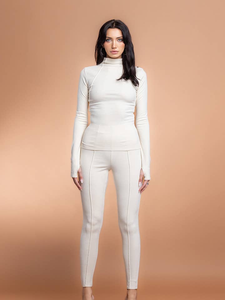 Soft double side jersey top and leggings set for wholesale by No Vacancy
