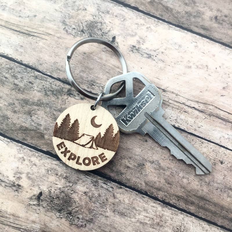 My Captured Journey - Wholesale Keychain - Unisex - Maple Hardwood Explore Keychain2