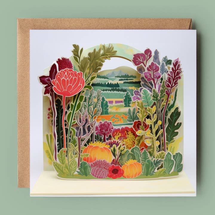 Landscape Garden 2D Printed Card for wholesale by Good Post Day