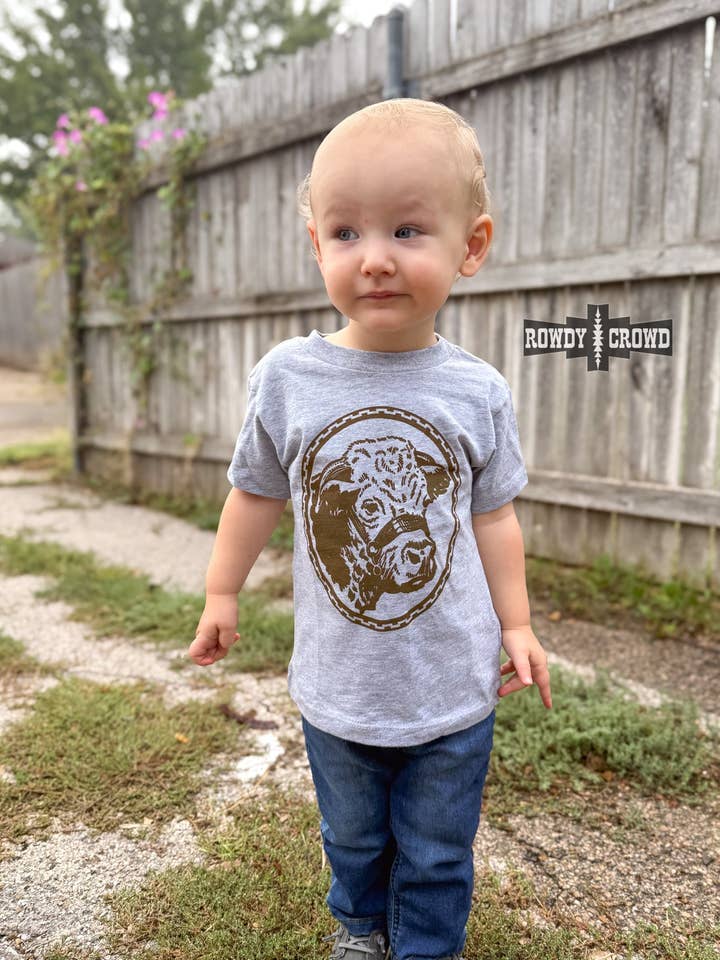 BØRN Glad Hereford T-shirt - BRUN for engroshandel hos Rowdy Crowd Clothing