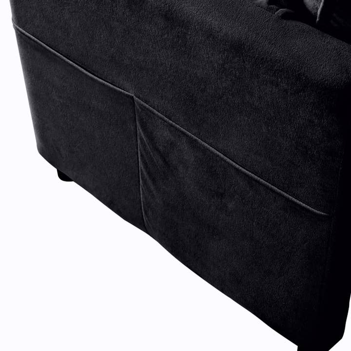 39F Inc. - Wholesale Sofa - Oversized Deep Seat Sectional Cloud Sofa Sleeper, Black 18