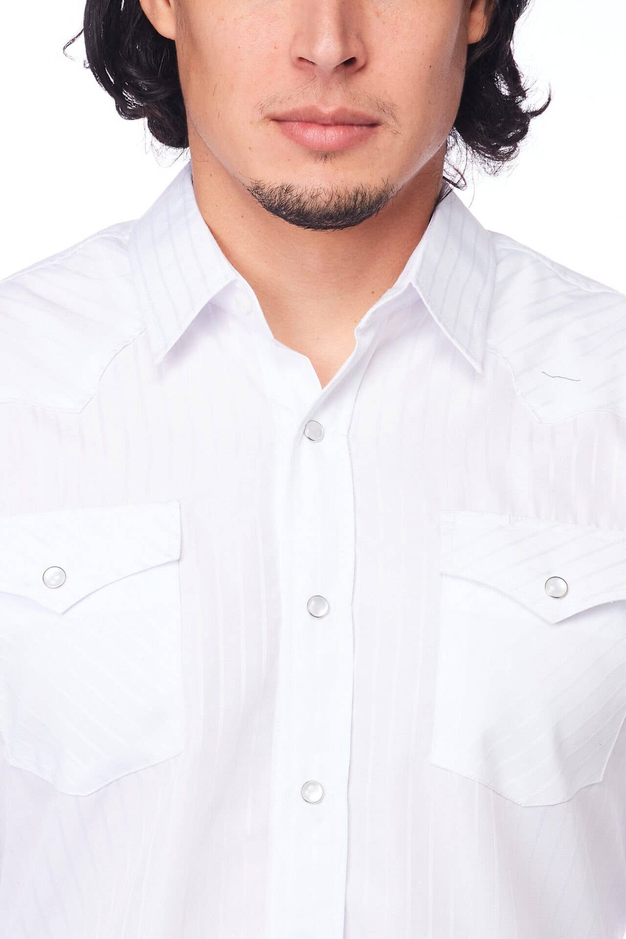 Rodeo Clothing - Wholesale Button Down Shirt - Men's - Men's long sleeve western cotton/poly yarn-dyed plain shirts27