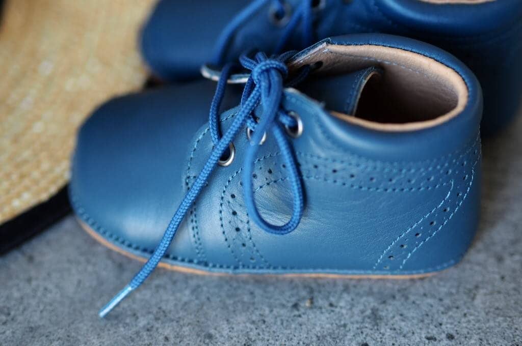 bleu Bottes pour bébé en cuir bleu en vente sur Faire4