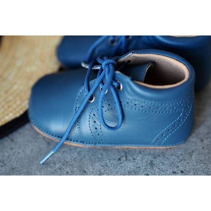 bleu Bottes pour bébé en cuir bleu en vente sur Faire4