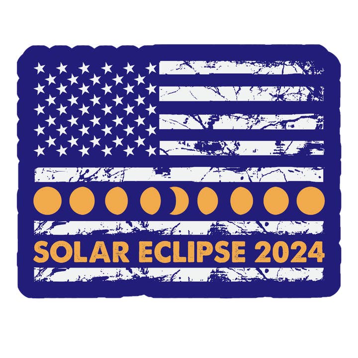 Solar Eclipse Flag (blue) for wholesale by Stick to it creations