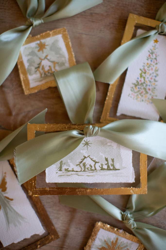 Porter Rivers Art – Großhandel Verzierung – Die Weihnachtsgeschichte - Handgemalter Aquarellanhänger2