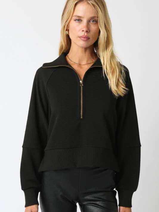 Aimee Zip Up Sweater for wholesale by Olivaceous