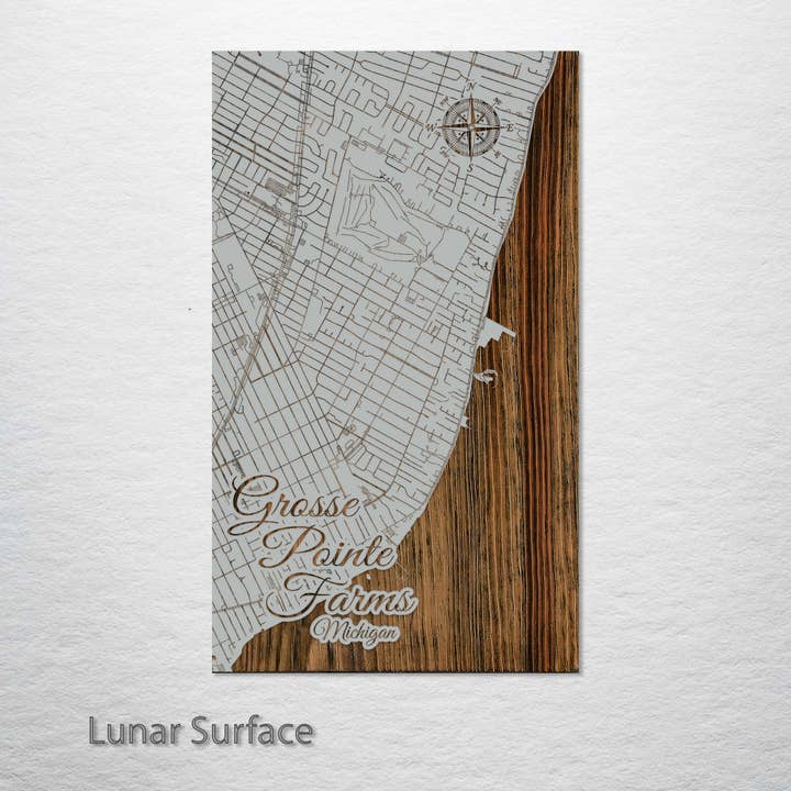Fire and Pine Wood Maps - Wholesale Map - Michigan: Grosse Pointe Farms Street Map