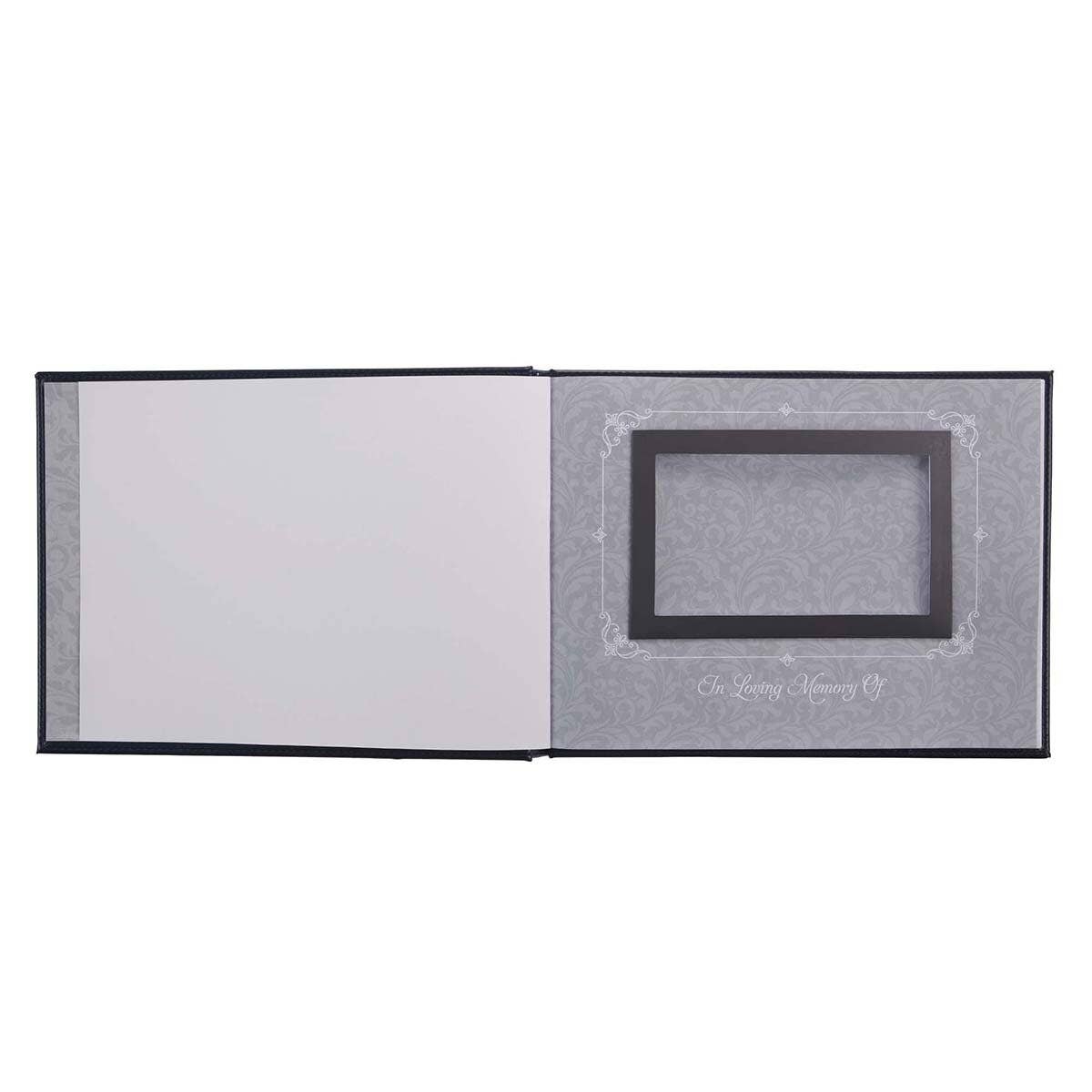 Christian Art Gifts - Vente Livre d'or - Livre d'hôtes Navy In Loving Memory1