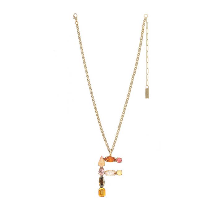 TOVA - Wholesale Pendant/Charm Necklace - Monograms in Neon Necklace28