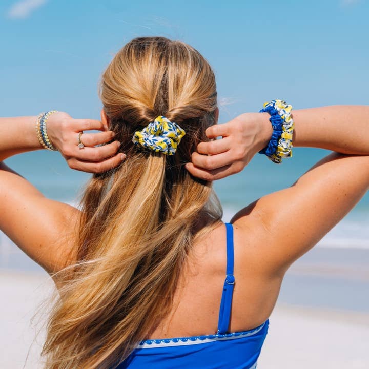 TELETIES – Engroshandel Scrunchie – Kvinder – Silke Hårelastik | Lille | Limoncello