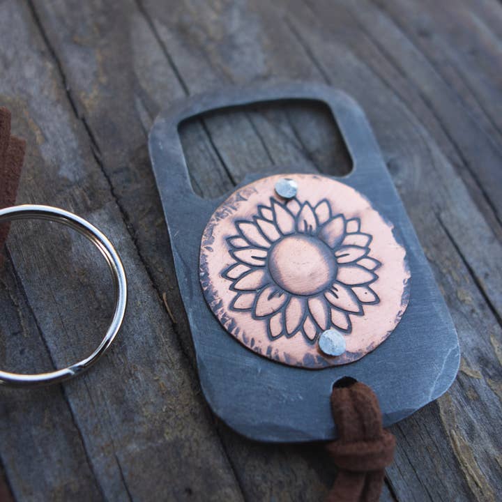 Cold Stream Design Co. - Wholesale Bottle/Wine Opener - Forged Steel Keychain Bottle Opener, Copper Design - USA