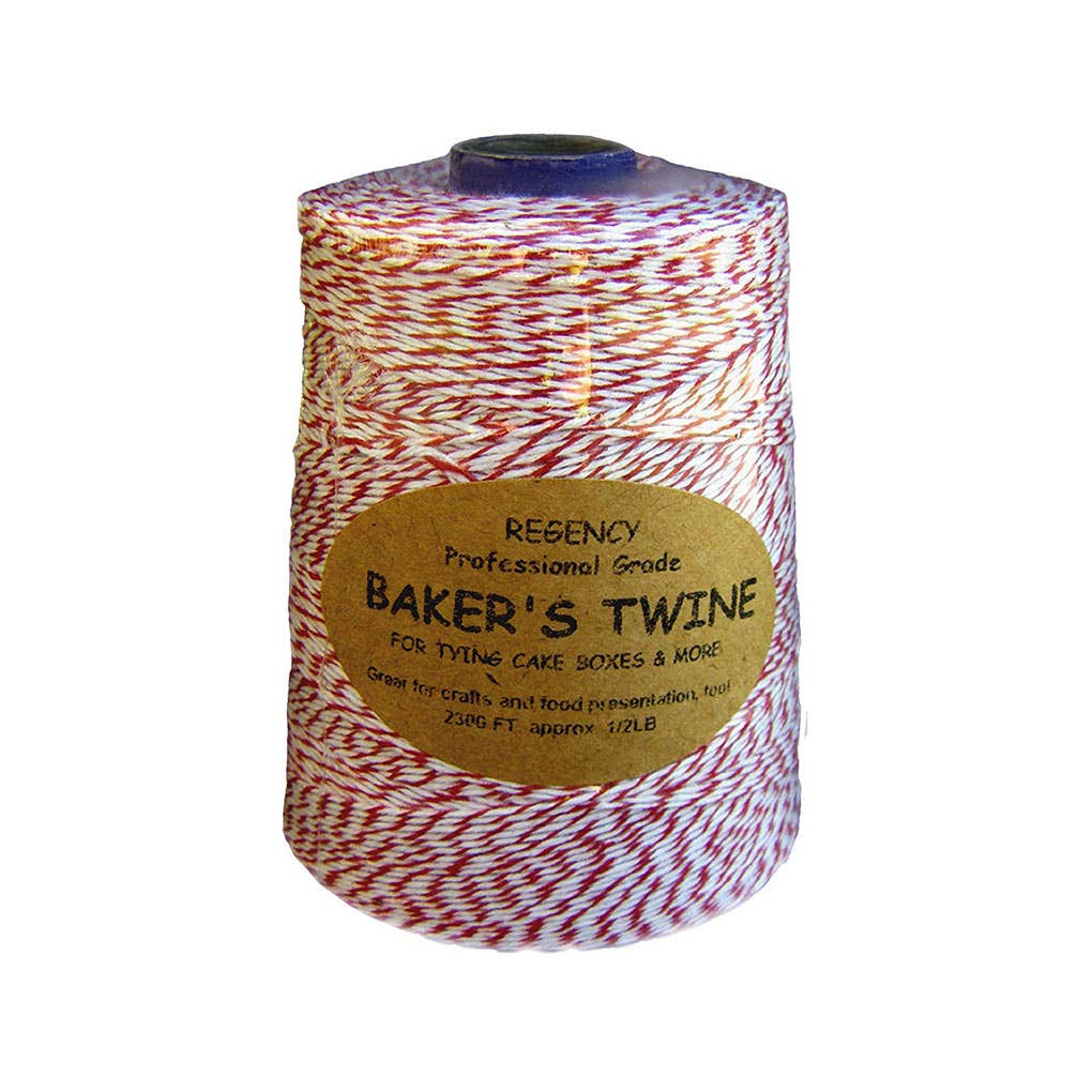 Ventures Int'l Products Inc. - Wholesale Twine - REGENCY WRAPS® Baker's Twine 1/2 Lb. Cone - Red/White