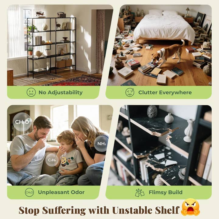 L Shaped Corner Bookshelf 49 Inch Rustic Brown Wood Metal Frame for wholesale on Faire7