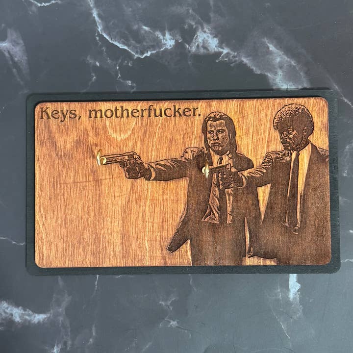 Hillbilly Hippy - Wholesale Wall Decor - Kids & Baby - Keys Motherfucker Wooden Key Holder