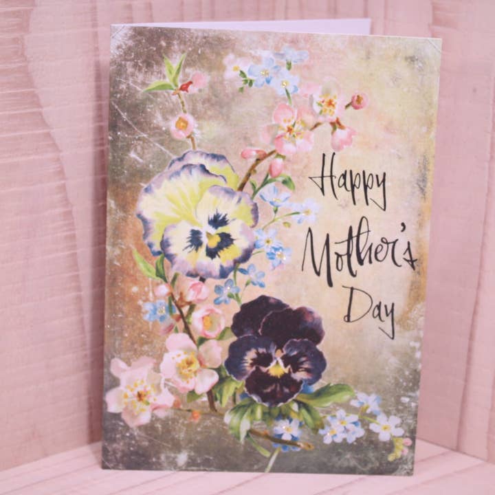 Pansy Floral Mother's Day Card for wholesale by Yesterday's Best