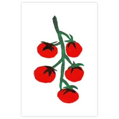 Art by Nate Crosser - Wholesale Art Print - Cherry Tomato Linocut Print (Digital Reproduction)1