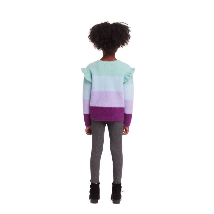 Aqua Kids (2-6x) Full Eyelash Sweater & Legging Set | Multicolor Lurex Star for wholesale on Faire