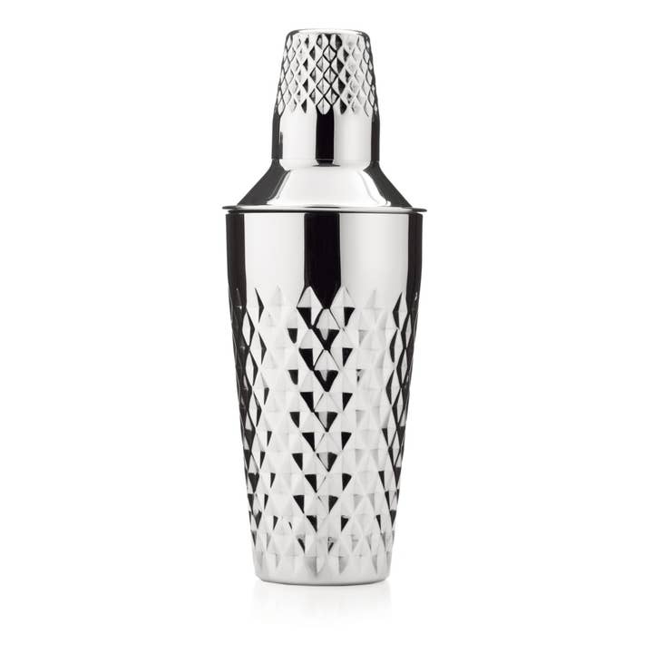 Irving™ Diamond Faceted Stainless Steel Cocktail Shaker for wholesale by Viski