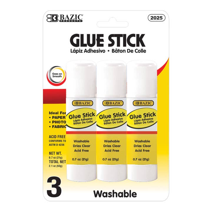 Bâton de colle de 0,7 oz (21g) (3/paquet) pour la vente par Luna Office Supply - Everyday Essential