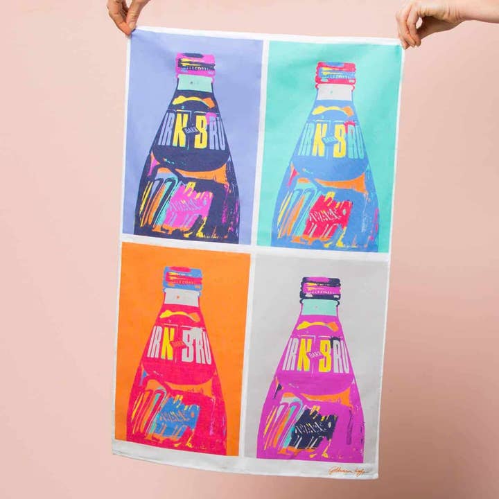 Gillian Kyle - Wholesale Tea Towel - IRN-BRU POP! Art Tea Towel
