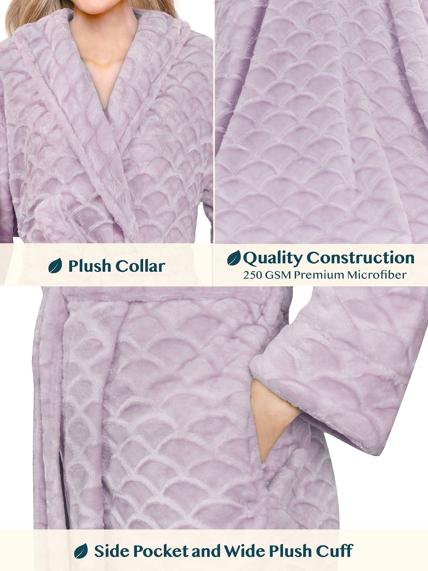 Pavilia - Wholesale Badjas - Dames - Dameskamerjas met geschulpte patroon35