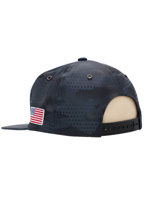 Cap Zone - Vendita all'ingrosso Cappellino con visiera piatta - Uomo - Bandiera Americana Itty Bitty Star Camouflage Nylon Snapback2