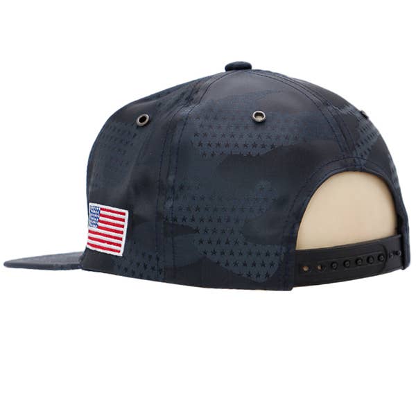 Cap Zone - Vendita all'ingrosso Cappellino con visiera piatta - Uomo - Bandiera Americana Itty Bitty Star Camouflage Nylon Snapback2