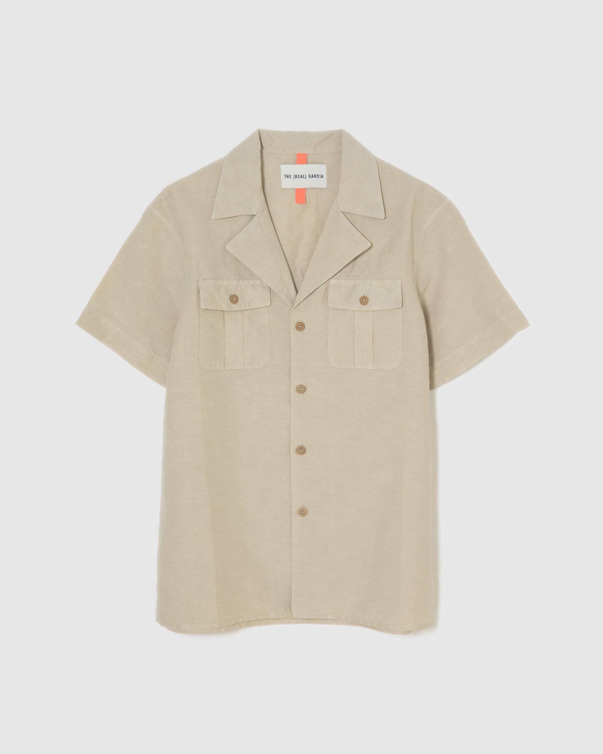 THE (REAL) GARCIA - Wholesale Button Down Shirt - Men's - The Riviera Overshirt Sand3