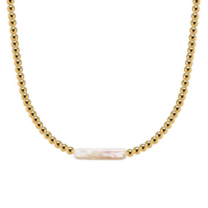 Chrishell | Gold Filled Beaded Necklace for wholesale by bara boheme