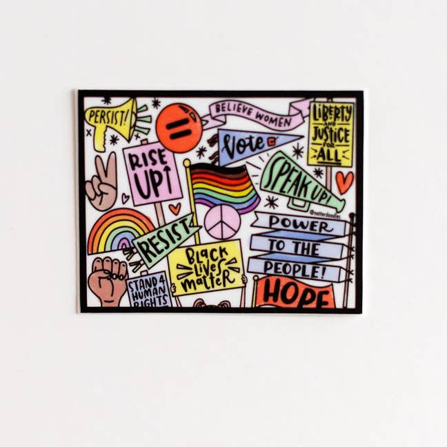 NatterDoodle - Wholesale Sticker - Your Voice Has Power Sticker – Activism Protest Decal0