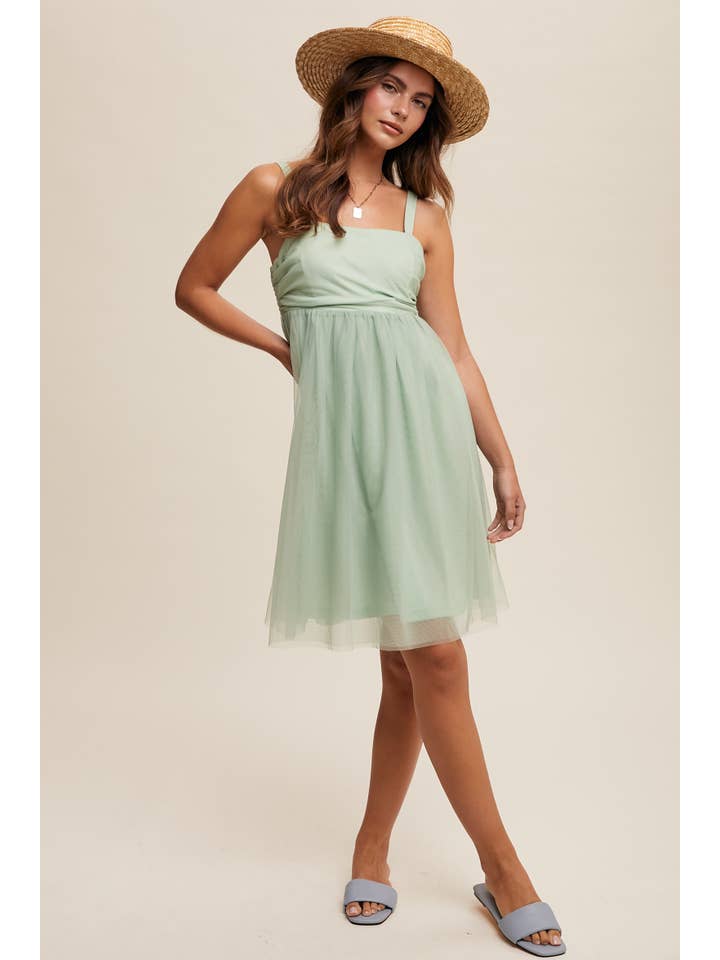 Listicle - Wholesale Dress – Women's - Tulle Babydoll Dress41
