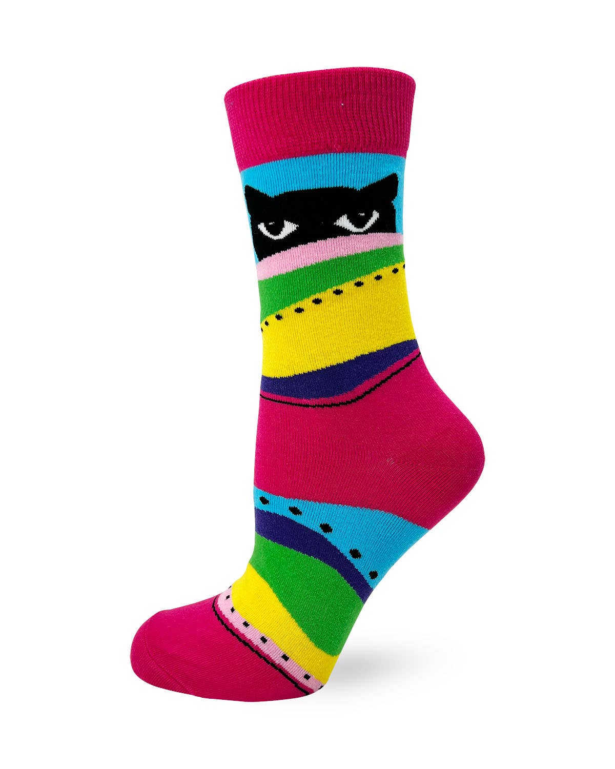 Fabdaz - Wholesale Socks - Women's - Rise and Shine Asshole Women's Crew Socks With Cats2