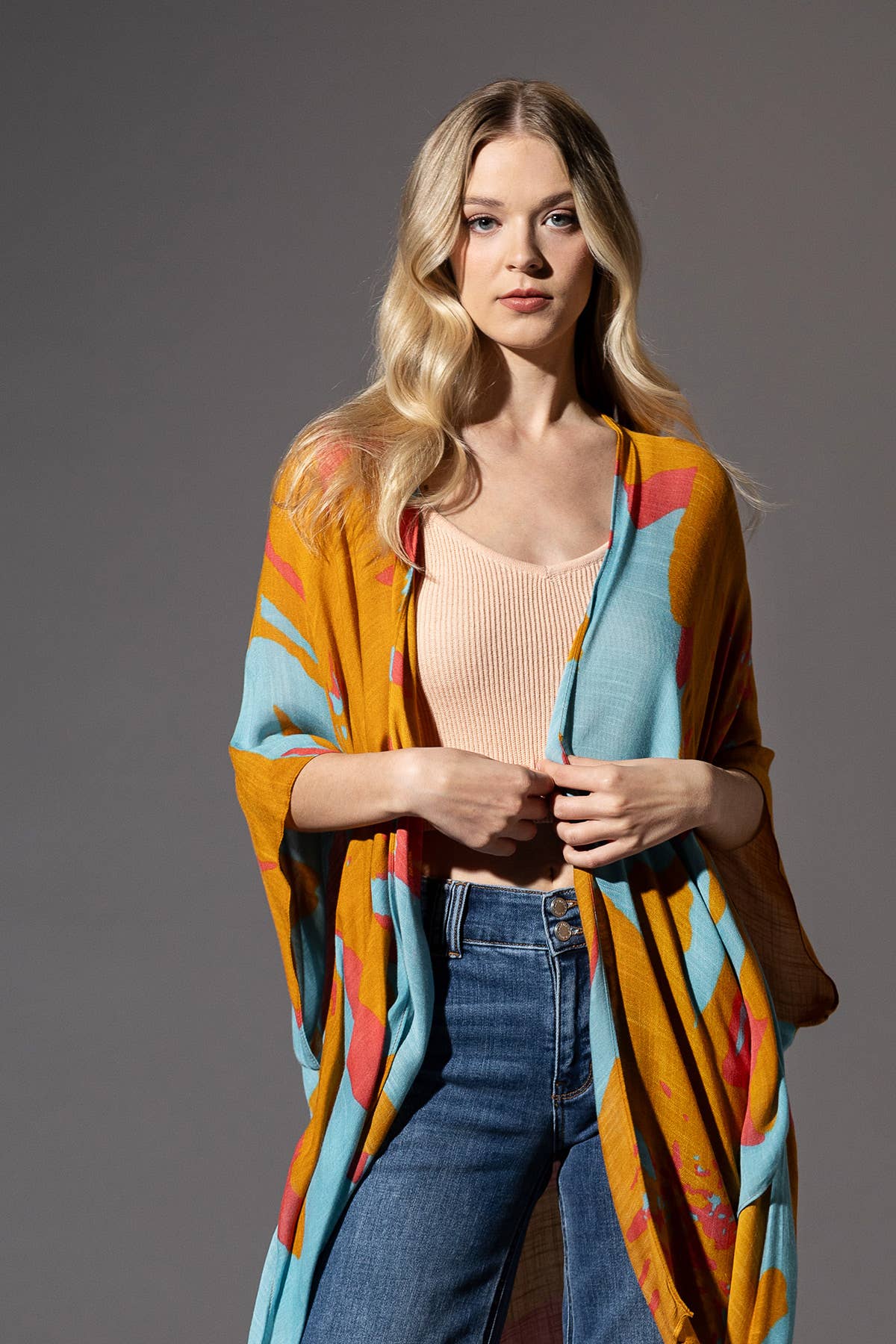 Urbanista - Vente Kimono – femme - Kimono long à imprimé floral ample20