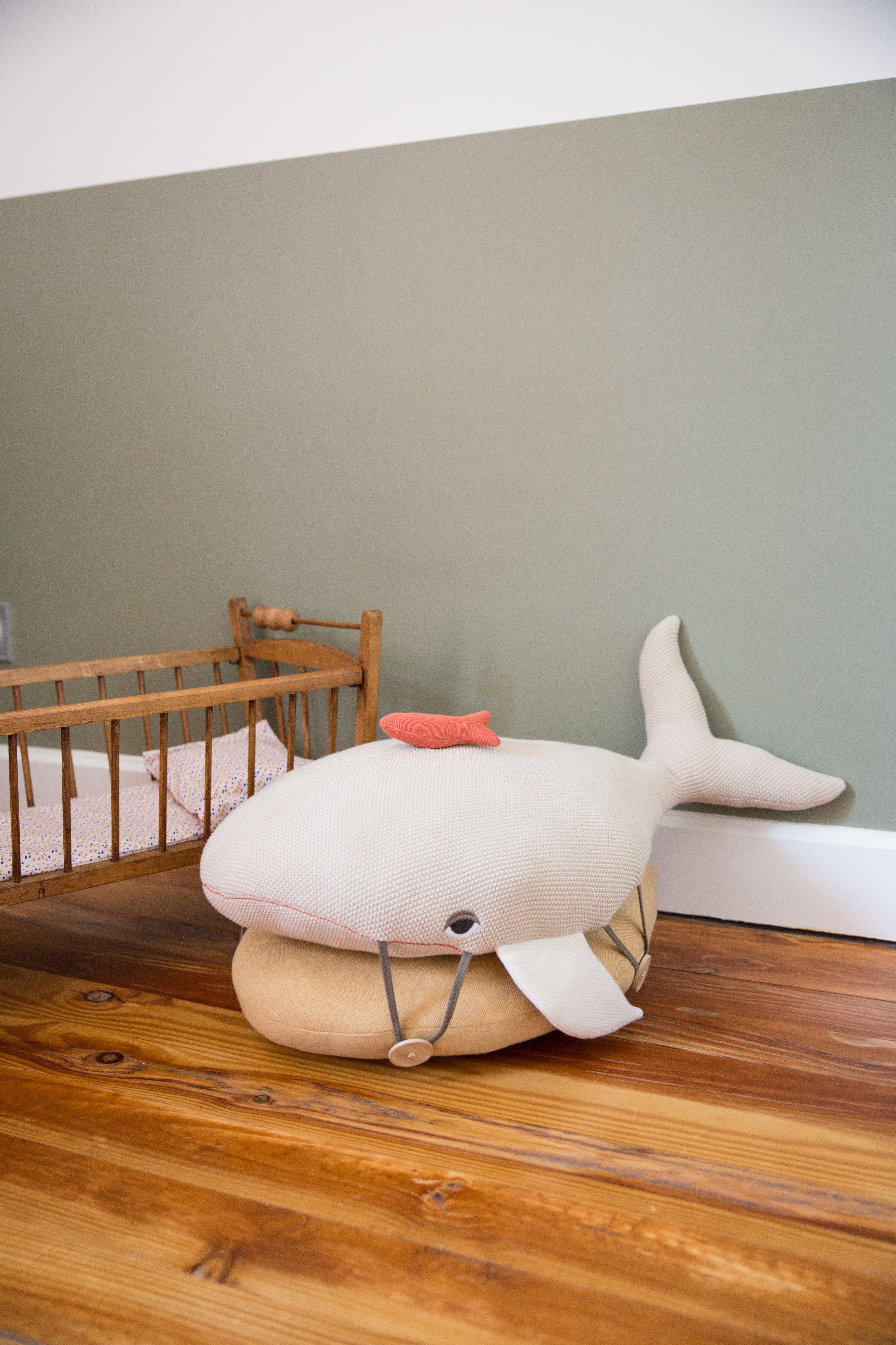 L'Oiseau Bateau - Vendita all'ingrosso Peluche - Bambini e neonati - Grande morbido cuscino balena - Sabbia